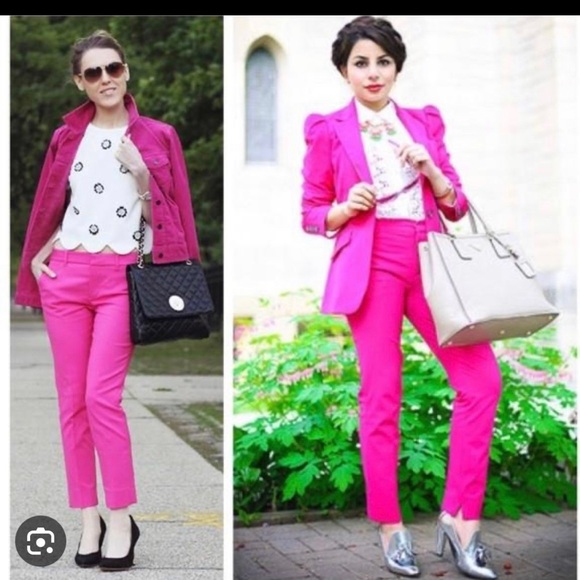 ZARA BASIC PANTS IN FUCHSIA COLOR - Picture 5 of 12